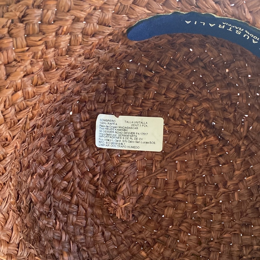 Helen Kaminski Brown Straw Boater Hat with Black Band - Picture 8 of 9